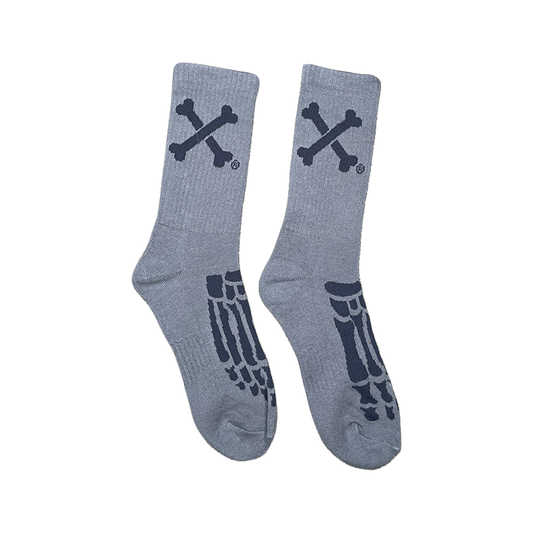 CROSS BONE X-RAY SOCKS (GREY)