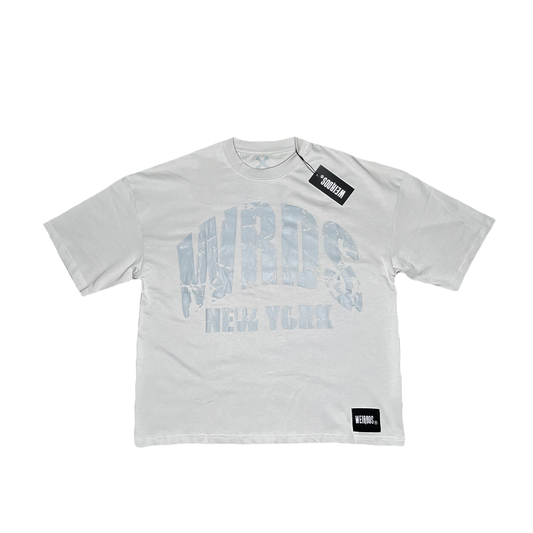 DISTRESSED LOGO CROSSBONE TEE (GREY)