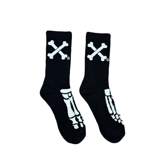 CROSS BONE X-RAY SOCKS (BLACK)